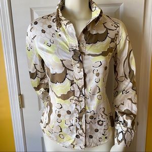 St. John classic long sleeve silk blouse